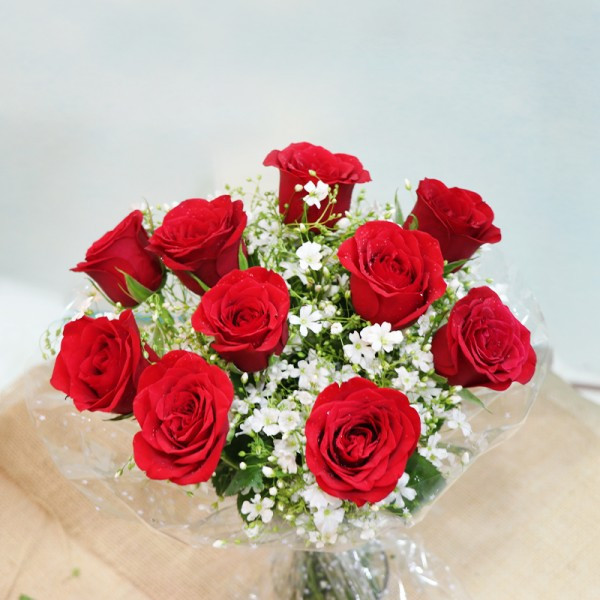10 Red Roses Bouquet