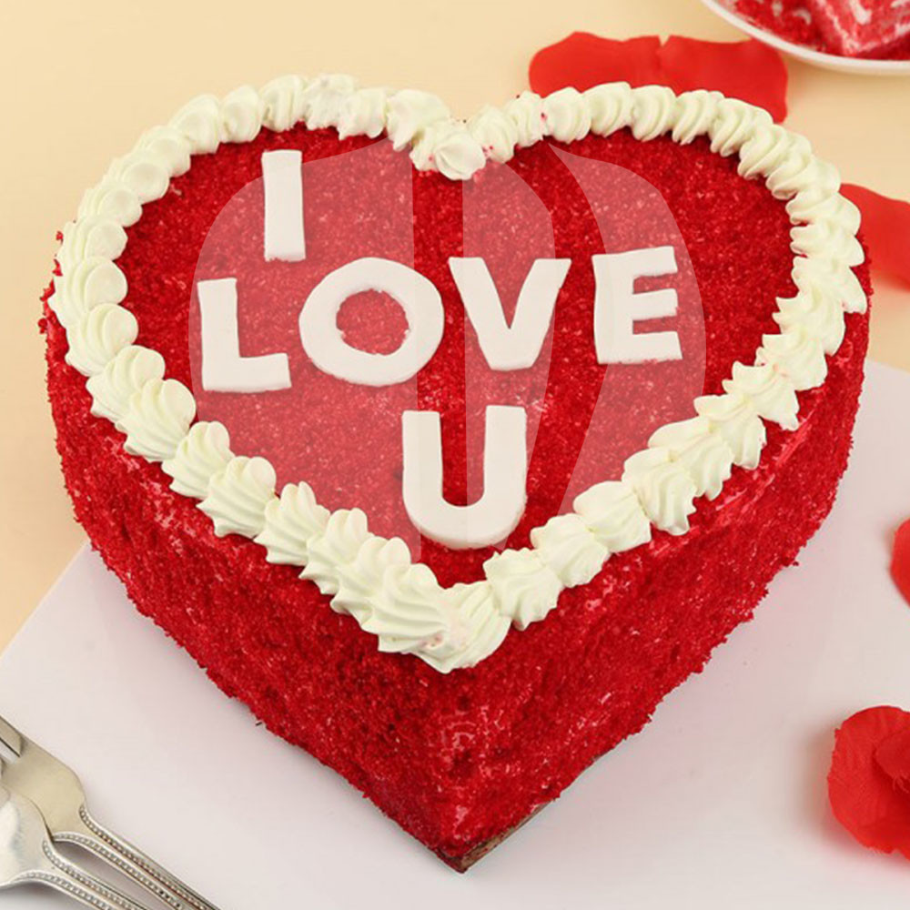 I Love U cake
