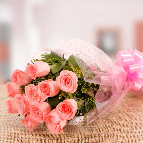 10 Pink Roses