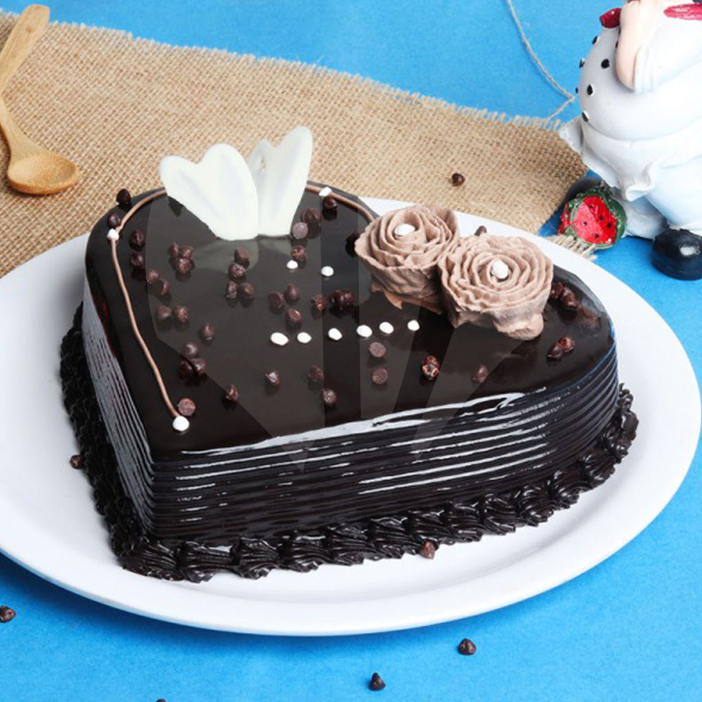 Heart Shaped Chocolate Cake